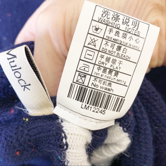 Queen Mulock Navy Striped Confetti Sweater Dress - Picture 8 of 8